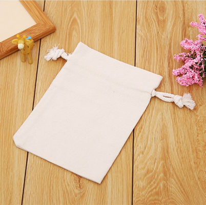 Eco Friendly Round Bottom Cotton Fabric Drawstring Candle Bag for Jewelry Packaging
