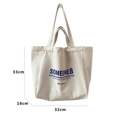 Custom Logo Acceptable Double Handle Cotton Tote Bag for Western Style Tennis Racquet