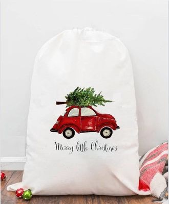 Customized Color Sublimation Christmas Drawstring Bag for Customized Gift Wrapping