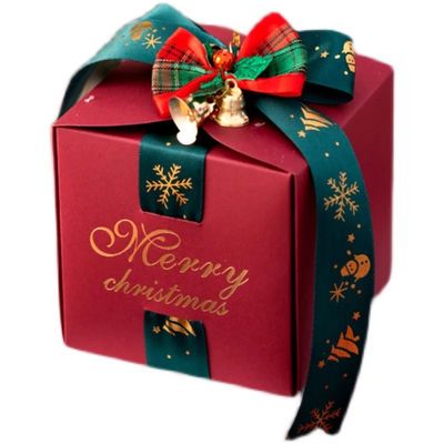 Customized Tote Bag Christmas Paper Gift Box Packaging with Recycled Materials