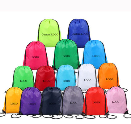 Fashion Style Custom Recycled Polyester Drawstring Gym Bag for Sports and Fitness