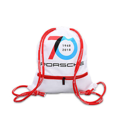 Fashion Style Custom Recycled Polyester Drawstring Gym Bag for Sports and Fitness
