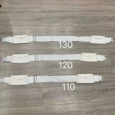 Soft-loop Style Water Resistant Hajj White Belt Umrah Waist Bag for Medium Size Travel