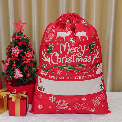 Newest Fashinable 2024 Christmas Gifts Bag Santa Sacks Drawstring Bag Customized Color
