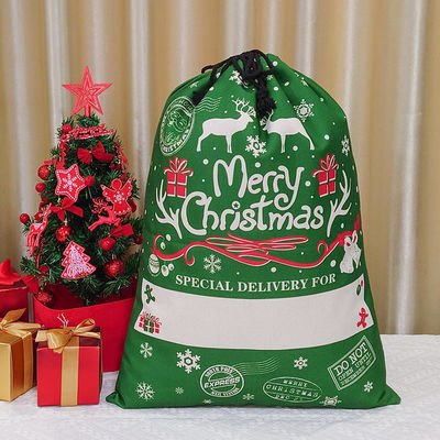 Newest Fashinable 2024 Christmas Gifts Bag Santa Sacks Drawstring Bag Customized Color