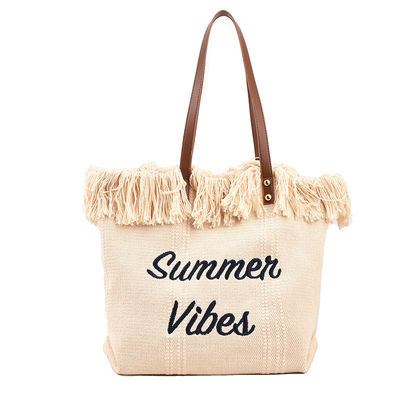 Stylish Ostrich Pattern Canvas Handbag Ideal for Casual Summer Outings and Shopping