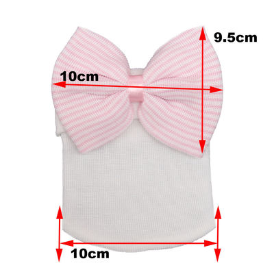 2022 Knitted Wool Baby Hat with Big Bow in Customized Color and Pattern Knitted