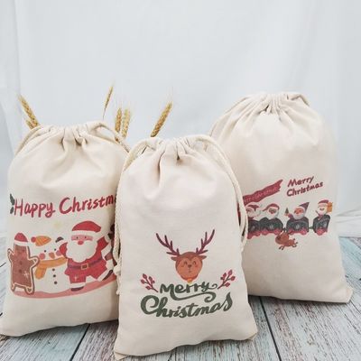Sublimation Blank Santa Sacks for Gifts Decoration Medium Size 30-50cm Acceptable OEM/ODM