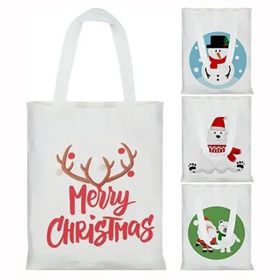 Sublimation Blank Santa Sacks for Gifts Decoration Medium Size 30-50cm Acceptable OEM/ODM