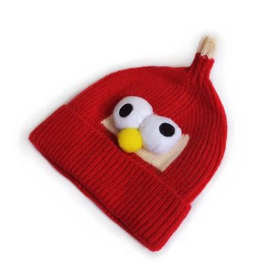 Unisex Winter Cartoon Wool Hat Cat Brother Knitting Eye Hat for Boys and Girls' Trend