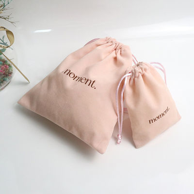Medium 30-50cm Pink Velvet Dust Bag for Customized Drawstring Gift Cosmetic Packaging