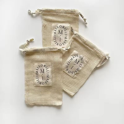 Reusable Organic Cotton Soap Set Gift Bags With Drawstring Must-Have for Green Living