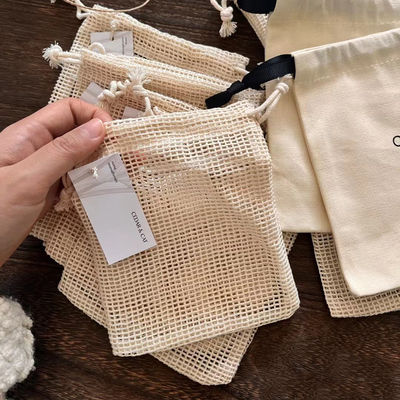 Reusable Organic Cotton Soap Set Gift Bags With Drawstring Must-Have for Green Living