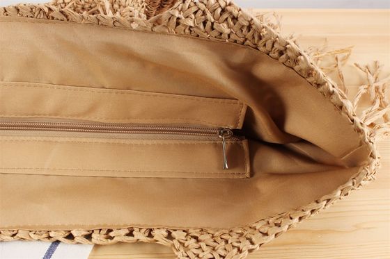 2024 Large Capacity Women Paper Straw Beach Tote Hand Bag With Tassel Newest Fashinable