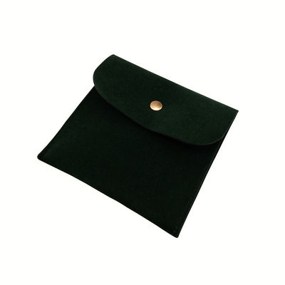 Custom Velvet Suede Leather Envelope Jewelry Pouch for Necklace Ring Earring Bracelet