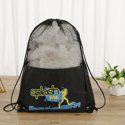 Mesh Polyester Gift Drawstring Bag Recycled Nylon Polyester for Reusable Sport Bags