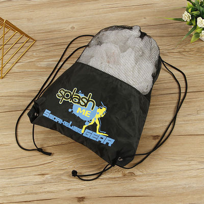 Mesh Polyester Gift Drawstring Bag Recycled Nylon Polyester for Reusable Sport Bags
