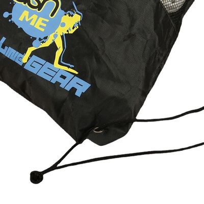 Mesh Polyester Gift Drawstring Bag Recycled Nylon Polyester for Reusable Sport Bags
