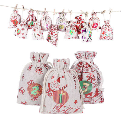 Christmas Gift Pouches Customized Color Jute Sacks for Gifts and Party Favors