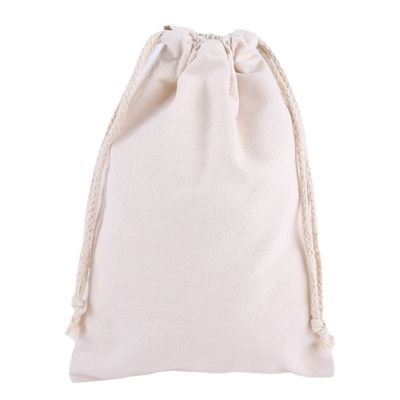 Organic Cotton Drawstring Packing/Shoe Dust Bag Custom Logo Canvas for Luxury Business