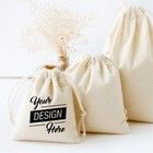 Organic Cotton Drawstring Packing/Shoe Dust Bag Custom Logo Canvas for Luxury Business