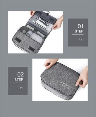 Zipper Closure Travel Waterproof Men's Cosmetics Storage Bag for Stylish Men on the Go