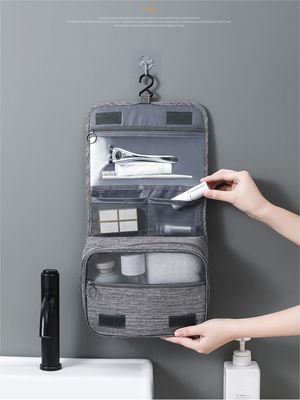 Zipper Closure Travel Waterproof Men's Cosmetics Storage Bag for Stylish Men on the Go