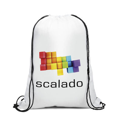 OEM/ODM Accepted Custom Logo Polyester Drawstring Backpack for Traveling and Sports