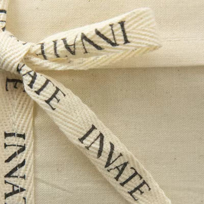 Recyclable Luxury Makeup Cosmetic Cotton Envelope Pouch With Tie Custom Logo Print Bag