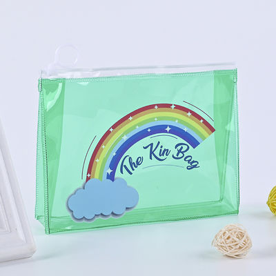 Low MOQ PVC Custom LOGO Pouch Travel Clear Zip Lock Cosmetic Bag with Customized Logo