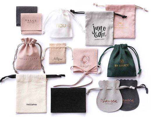 Jewelry Packaging Display Type Pouches with Customized Color and Logo Customization
