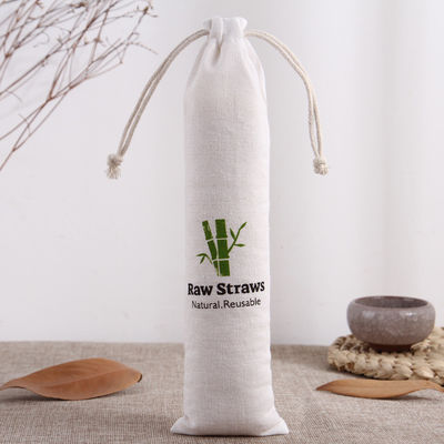 Custom Logo Drawstring Gift Bag for Daily Life Eco Printed Canvas Linen Bag Packaging