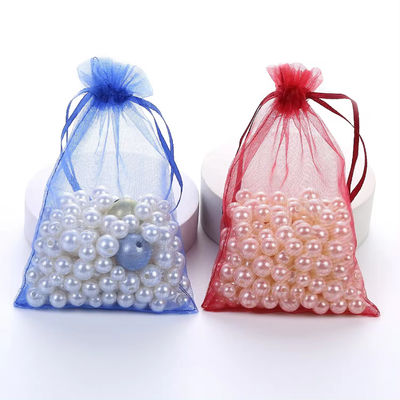 Logo Customizable Soft-loop Organza Bags Small Drawstring Pouches for Jewelry Packaging
