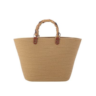 Stylish Women Woven Beach Straw Handbag Casual Handmade Hollow Out Rattan Shoulder Bags