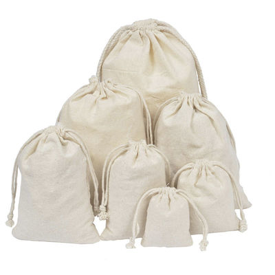 Daily Life Custom Print Drawstring Bags Cotton Canvas Dust Bag with Custom Logo