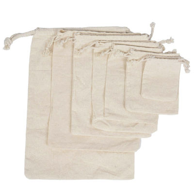 Daily Life Custom Print Drawstring Bags Cotton Canvas Dust Bag with Custom Logo
