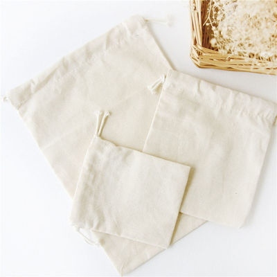 Daily Life Custom Print Drawstring Bags Cotton Canvas Dust Bag with Custom Logo