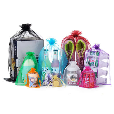 Logo Customizable Soft-loop Organza Bags Small Drawstring Pouches for Jewelry Packaging