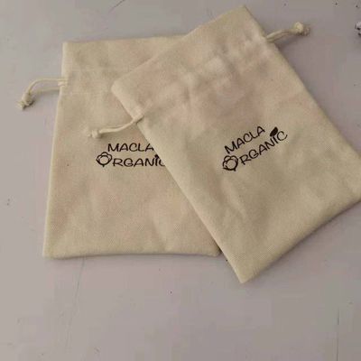 Daily Life Custom Print Drawstring Bags Cotton Canvas Dust Bag with Custom Logo