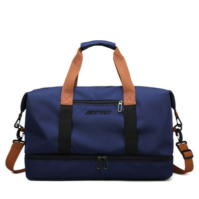 Customized Logo Accepted Sports Gym Travel Duffle Bag Waterproof Canvas Polyester Bags
