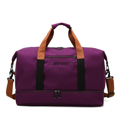 Customized Logo Accepted Sports Gym Travel Duffle Bag Waterproof Canvas Polyester Bags