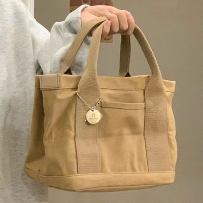 Shopping Canvas Grocery Tote Bags with Rope Handle and Other Pattern Type