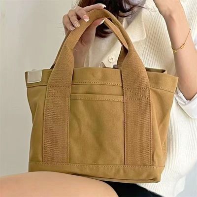 Shopping Canvas Grocery Tote Bags with Rope Handle and Other Pattern Type