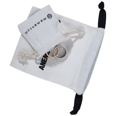 Customized Cotton Muslin Drawstring Bag With Ribbon for Jewelry Packaging Solution