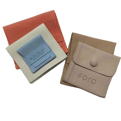 Custom Printed Microfiber Velvet Gift Necklace Jewelry Packaging Bag Pouch and Box