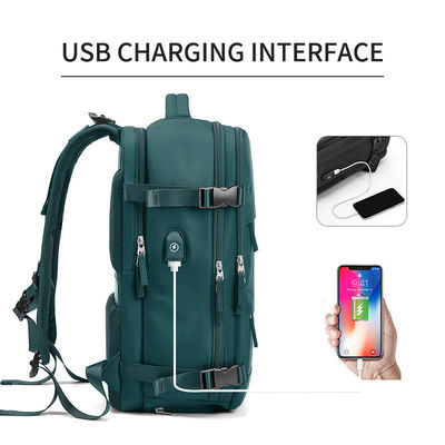 Waterproof Anti-theft Custom Nylon Polyester Travel Bag Laptop Business Hiking Backpack with USB Charging Port