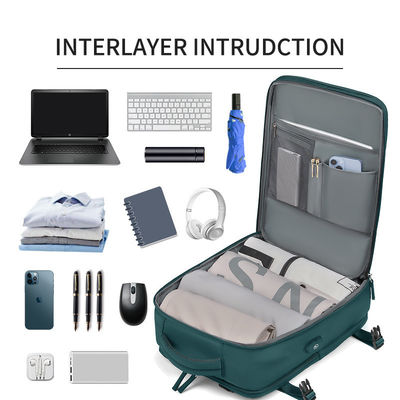 Waterproof Anti-theft Custom Nylon Polyester Travel Bag Laptop Business Hiking Backpack with USB Charging Port