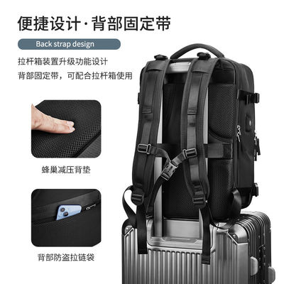 Waterproof Anti-theft Custom Nylon Polyester Travel Bag Laptop Business Hiking Backpack with USB Charging Port