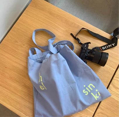 Customized Logo Printed 100% Organic Cotton Large Tote Bag for Bulk Reusable Shopping