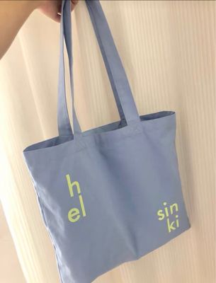Customized Logo Printed 100% Organic Cotton Large Tote Bag for Bulk Reusable Shopping